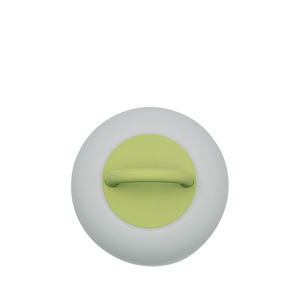 LED table lamp in Moss with dimmable diffuse lighting, portable handle, and rechargeable battery – Loome | Kooduu