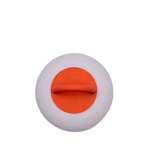 LED-Tischleuchte in Orange mit dimmbarer diffuser Beleuchtung, tragbarem Griff und wiederaufladbarem Akku – Loome | Kooduu