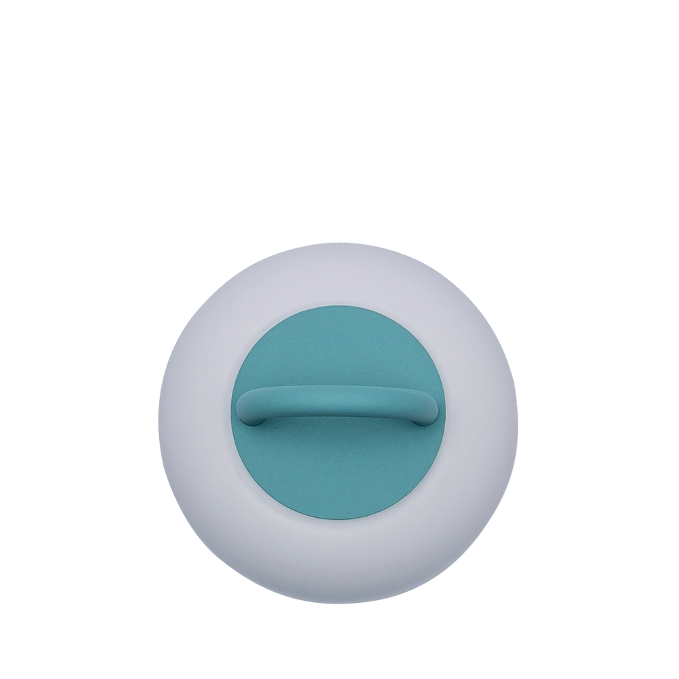 LED-Tischleuchte in Smoky Teal mit dimmbarer diffuser Beleuchtung, tragbarem Griff und wiederaufladbarem Akku – Loome | Kooduu