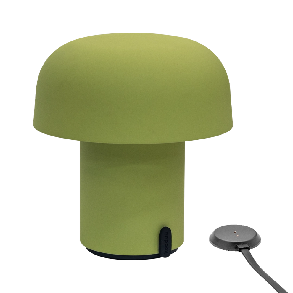 LED-Tischleuchte in Moss mit dimmbarer Beleuchtung, kabellosem Design und wiederaufladbarem Akku – Sensa | Kooduu