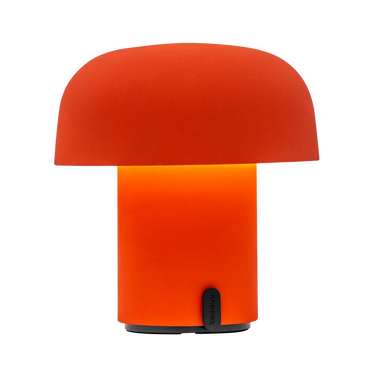 LED-Tischleuchte in Orange mit dimmbarer Beleuchtung, kabellosem Design und wiederaufladbarem Akku – Sensa | Kooduu