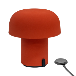 LED Table Lamp in Orange with Dimmable Lighting, Cordless Design, and Rechargeable Battery – Sensa | Kooduu