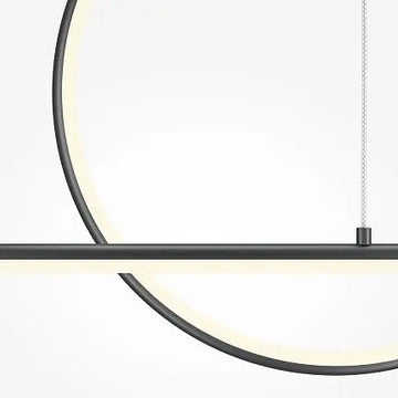 Pendant Light Slim Black Linear Design Integrated LED & Modern Finish – Halo | Maytoni