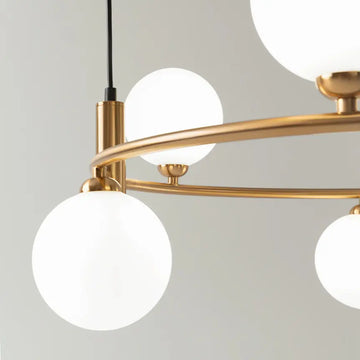 Pendant lamp in brass ring design with metal frame – Ring | Maytoni