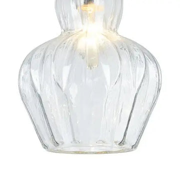 Pendelleuchte – Transparentes Glas, Nickel-Finish, Strukturglas - Eustoma | Maytoni