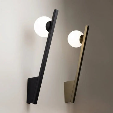 Wall light Black, metal frame, white glass diffuser – Kazimir | Maytoni