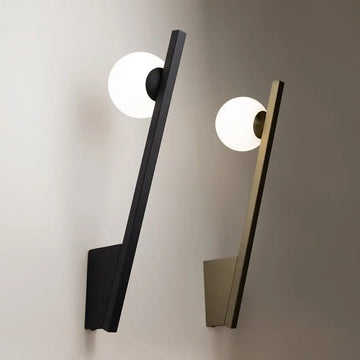 Wall light Black, metal frame, white glass diffuser – Kazimir | Maytoni