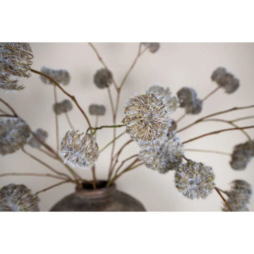 Artificial branch with clematis seeds, brown dried-look, and high-quality material feel | PTMD
