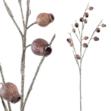Kunstzweig - Brown Eucalyptus pods von PTMD - Esszett Luxury | Stilvolles Wohnen mit Charakter