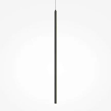 Pendant Light Matt Black Finish Tubular Design & Integrated LED – Halo | Maytoni