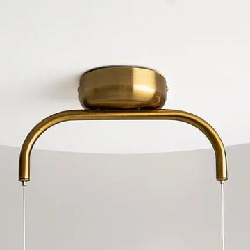 Brass metal frame pendant light, milky white glass & elegant design – Cabaret | Maytoni