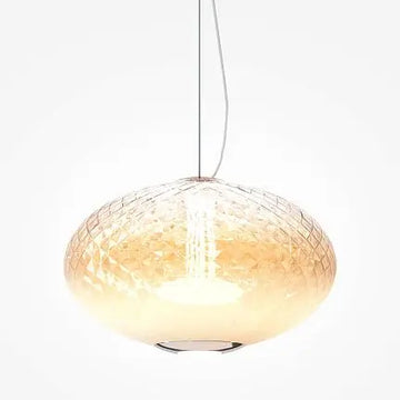 Pendant Lamp Chromed Metal Base Iridescent Glass Spheres & Dimmable LED Light – Bruma | Maytoni