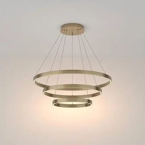 Brass Finish Pendant Light, Height Adjustable, LED 3000K & Modern Design – Rim | Maytoni