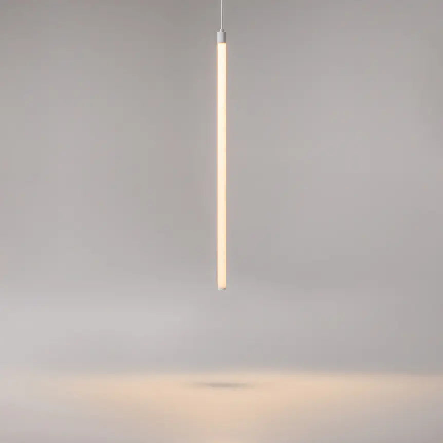 Pendant lamp White aluminum housing with white acrylic diffuser and integrated LED – Arc | Maytoni