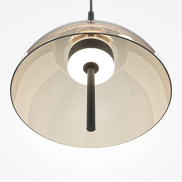 Pendelleuchte Matt Schwarz Bernsteinglas - Oval LED 12 W 3000 K – Bangkok | Maytoni - Esszett Luxury | Stilvolles Wohnen mit Charakter