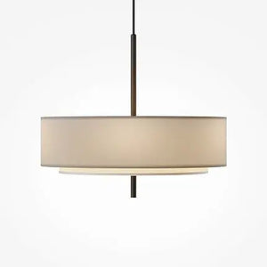 Pendant lamp with a grey fabric shade and PVC diffuser in a modern design - Bergamo | Maytoni