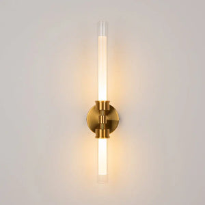 Wall Lamp with Brass Finish and Clear & White Glass Diffuser – Stelo | Maytoni