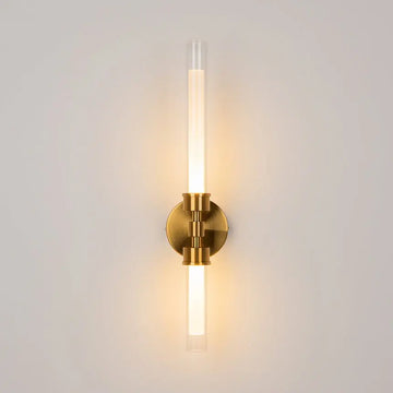 Wall Lamp with Brass Finish and Clear & White Glass Diffuser – Stelo | Maytoni