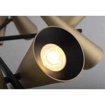 Pendant light with rotatable conical shades and brass-black finish in a modern design – Giro | Maytoni