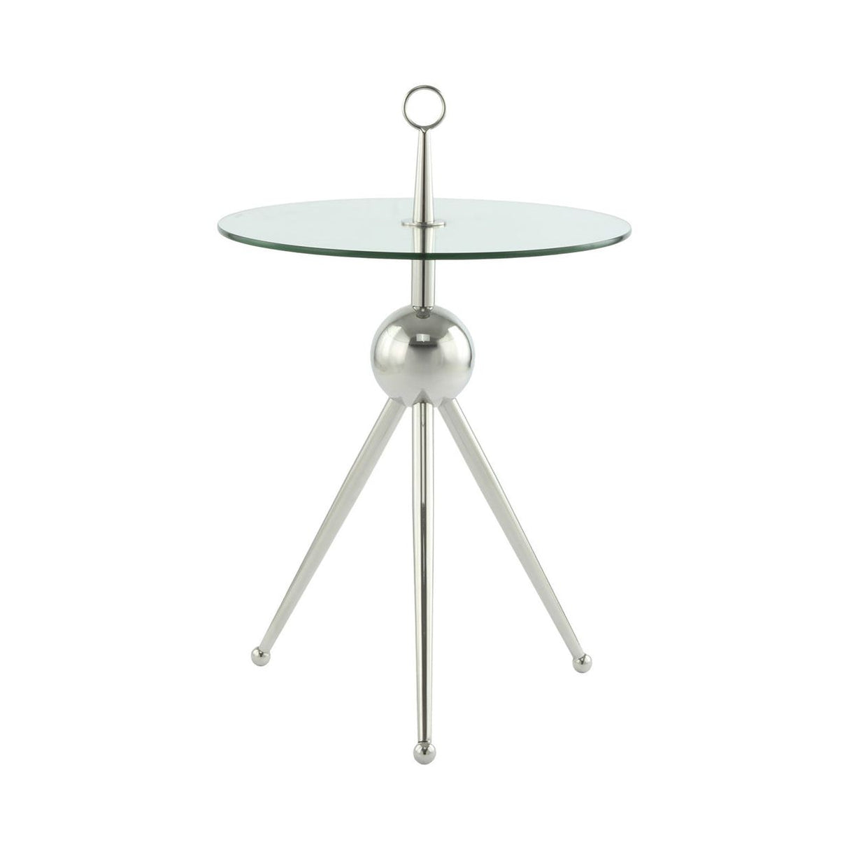 Table with Stainless Steel Frame Clear Glass Top & Handmade – Ontario 325 | Kayoom