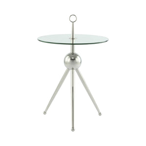 Table with Stainless Steel Frame Clear Glass Top & Handmade – Ontario 325 | Kayoom