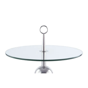 Table with Stainless Steel Frame Clear Glass Top & Handmade – Ontario 325 | Kayoom