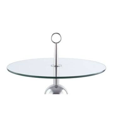 Table with Stainless Steel Frame Clear Glass Top & Handmade – Ontario 325 | Kayoom