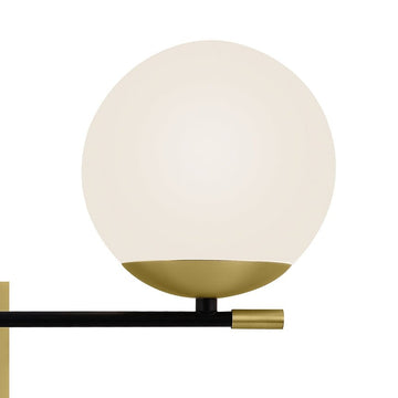 Wandleuchte mit schwarzem und goldenem Finish und weißem Opalglas - Schirm – Nostalgia | Maytoni - Esszett Luxury | Stilvolles Wohnen mit Charakter