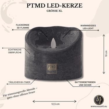 LED Kerze mit beweglicher Flamme XL von PTMD - Esszett Luxury | Stilvolles Wohnen mit Charakter