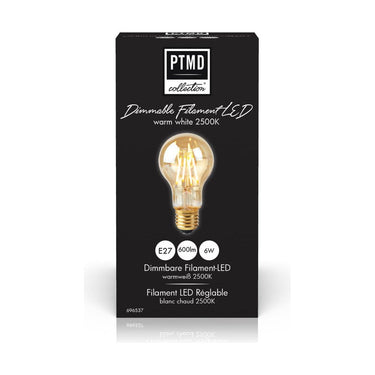Leuchtmittel E27 - LED Filament gold Birne von PTMD - Esszett Luxury | Stilvolles Wohnen mit Charakter