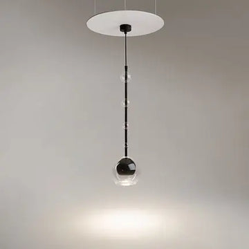Pendant Lamp Black Metal & Glass Modern Design & Integrated LED – Ros | Maytoni