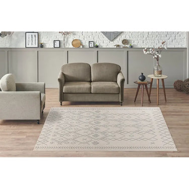 Teppich – Geometric Pattern, Nordic Style, Creme Farbe, 80 x 150 cm - Gene | Kayoom