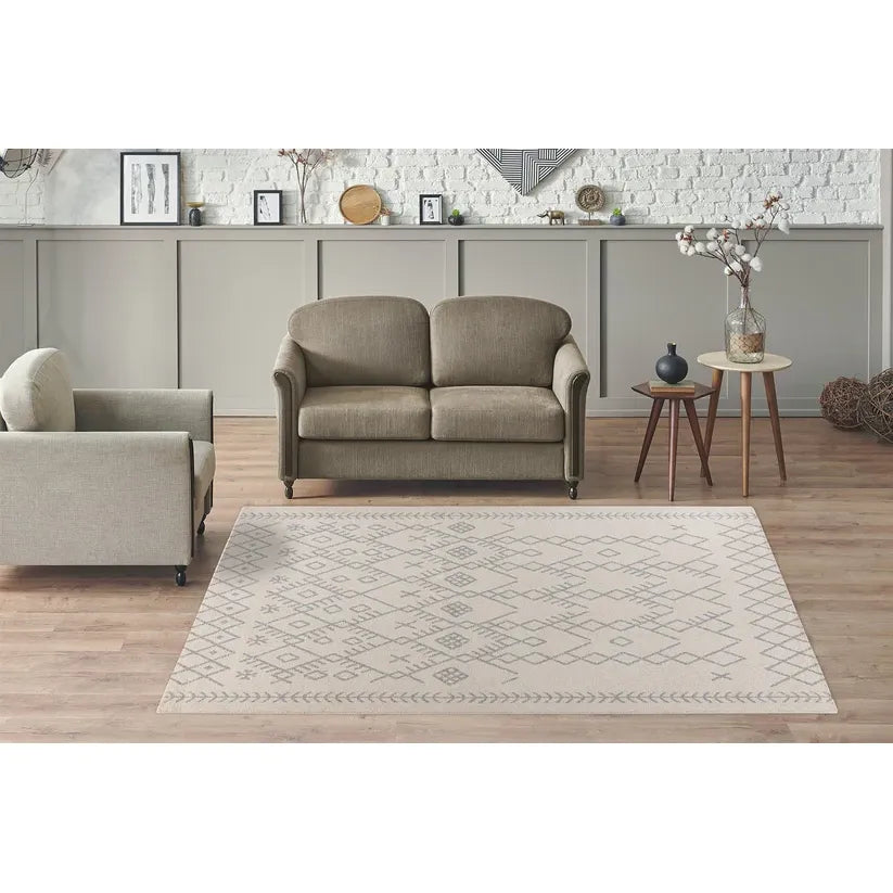 Carpet with Modern Graphic Design 8 mm Pile Height & Jute Backing – Gene 225 | Kayoom