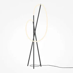 Floor lamp black-gold arch-shaped body with LED - MOD369FL-L36B3K | Maytoni