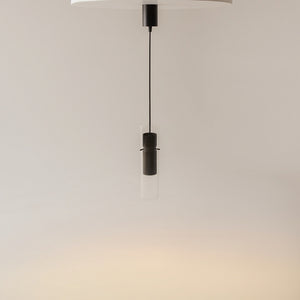 Pendant Light Matt Black Ribbed Aluminum Clear Glass Shade & GU10 Socket – Dynamics | Maytoni