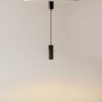 Pendant Light Matt Black Ribbed Aluminum Clear Glass Shade & GU10 Socket – Dynamics | Maytoni