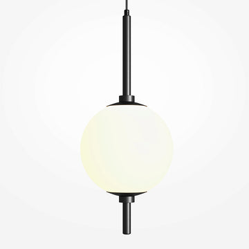 Pendant Light Black Metal Frame with White Glass Shade – The Sixth Sense Z020PL-L6B3K | Maytoni