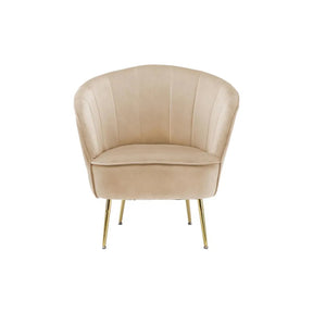 Sessel mit samtbezogenem Polster, Ziersteppung und Metallbeinen – Loulan 125 | Kayoom - Esszett Luxury | Stilvolles Wohnen mit Charakter