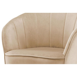 Sessel mit samtbezogenem Polster, Ziersteppung und Metallbeinen – Loulan 125 | Kayoom - Esszett Luxury | Stilvolles Wohnen mit Charakter