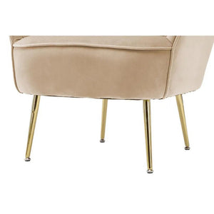 Sessel mit samtbezogenem Polster, Ziersteppung und Metallbeinen – Loulan 125 | Kayoom - Esszett Luxury | Stilvolles Wohnen mit Charakter