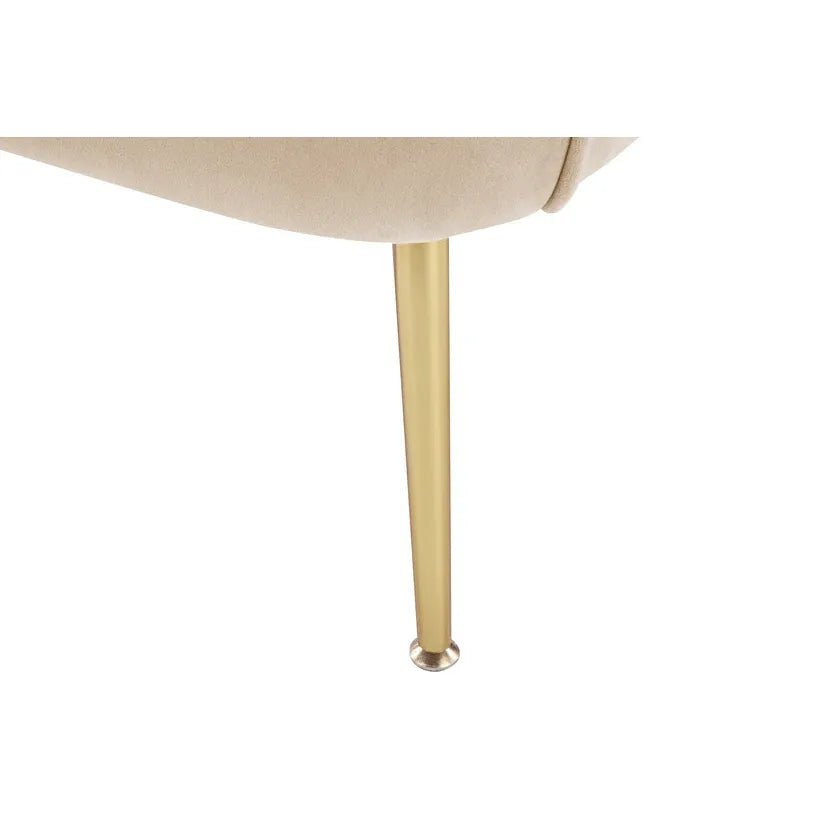 Sessel mit samtbezogenem Polster, Ziersteppung und Metallbeinen – Loulan 125 | Kayoom - Esszett Luxury | Stilvolles Wohnen mit Charakter