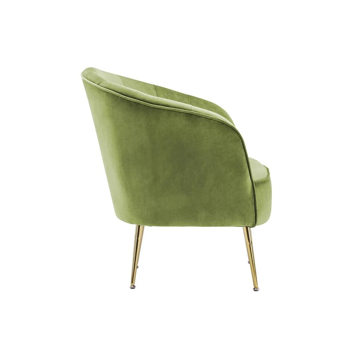 Sessel mit Samtbezug, Ziersteppung und Metallbeinen – Loulan 125 | Kayoom - Esszett Luxury | Stilvolles Wohnen mit Charakter