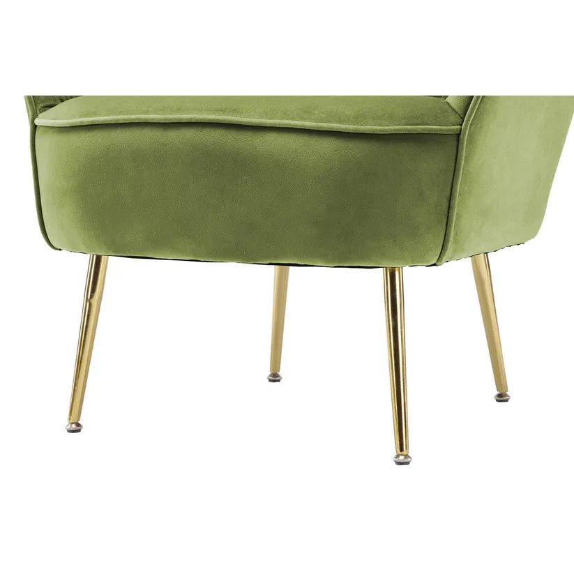 Sessel mit Samtbezug, Ziersteppung und Metallbeinen – Loulan 125 | Kayoom - Esszett Luxury | Stilvolles Wohnen mit Charakter