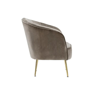 Sessel mit Samtbezug, Ziersteppung und Metallbeinen – Loulan 125 | Kayoom - Esszett Luxury | Stilvolles Wohnen mit Charakter