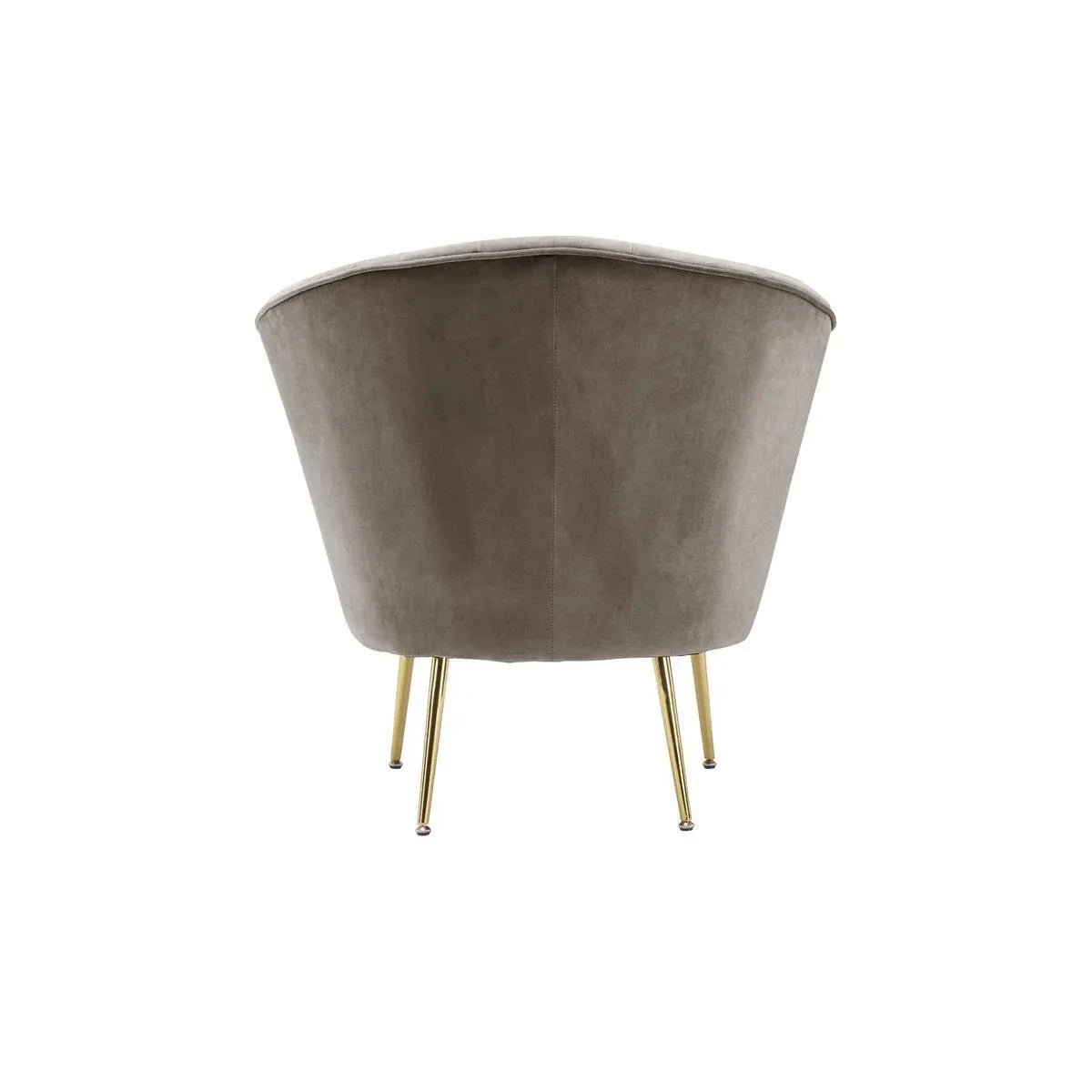 Sessel mit Samtbezug, Ziersteppung und Metallbeinen – Loulan 125 | Kayoom - Esszett Luxury | Stilvolles Wohnen mit Charakter