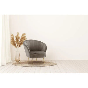 Sessel mit Samtbezug, Ziersteppung und Metallbeinen – Loulan 125 | Kayoom - Esszett Luxury | Stilvolles Wohnen mit Charakter