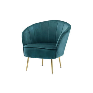 Sessel mit Samtbezug, Ziersteppung und Metallbeinen – Loulan 125 | Kayoom - Esszett Luxury | Stilvolles Wohnen mit Charakter
