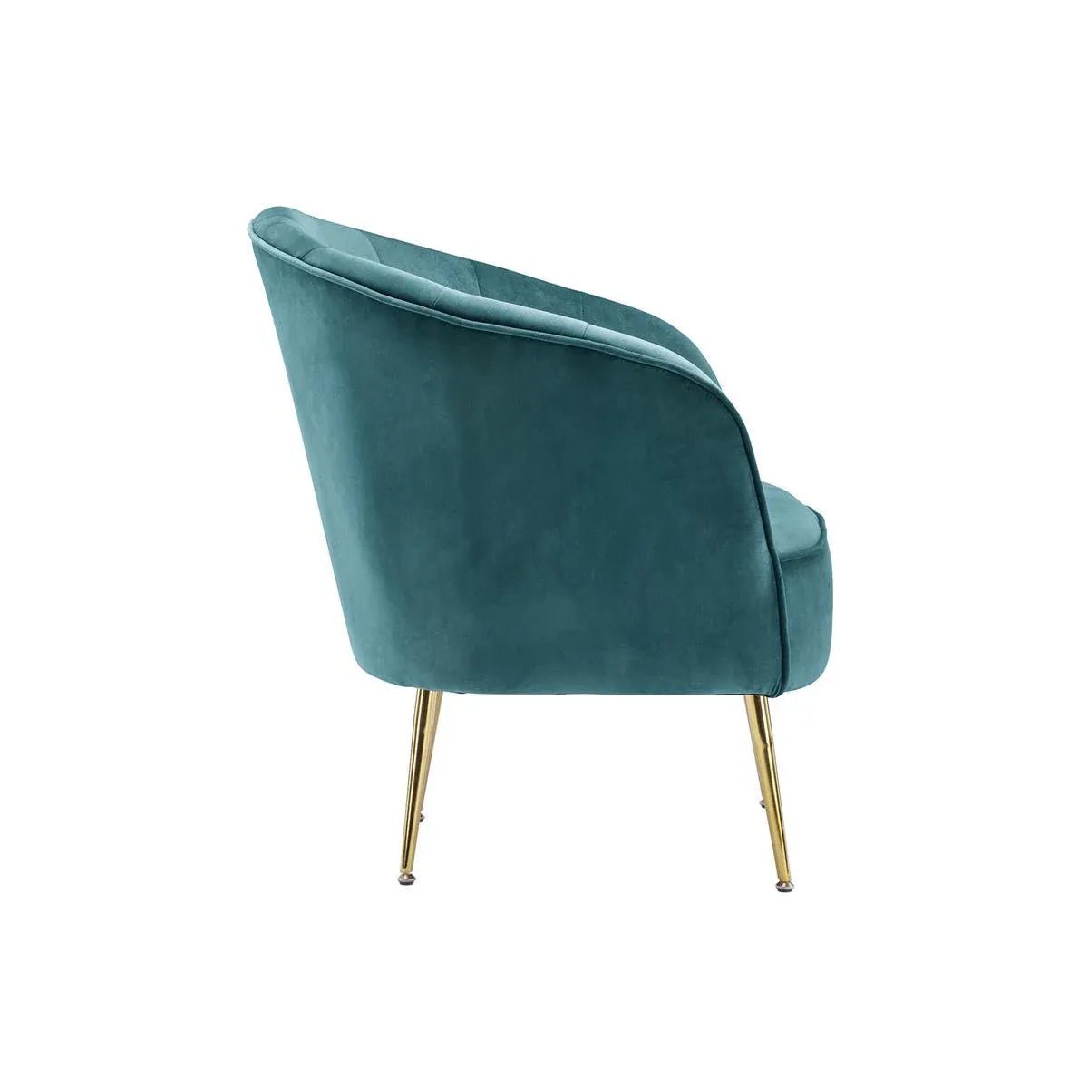 Sessel mit Samtbezug, Ziersteppung und Metallbeinen – Loulan 125 | Kayoom - Esszett Luxury | Stilvolles Wohnen mit Charakter