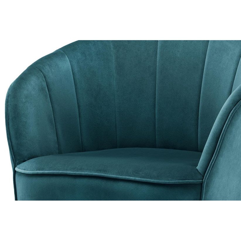 Sessel mit Samtbezug, Ziersteppung und Metallbeinen – Loulan 125 | Kayoom - Esszett Luxury | Stilvolles Wohnen mit Charakter