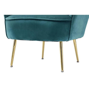 Sessel mit Samtbezug, Ziersteppung und Metallbeinen – Loulan 125 | Kayoom - Esszett Luxury | Stilvolles Wohnen mit Charakter
